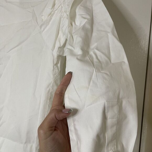 Simone Rocha White long sleeve button down collar blouse size US 2 UK6 - Picture 6 of 6